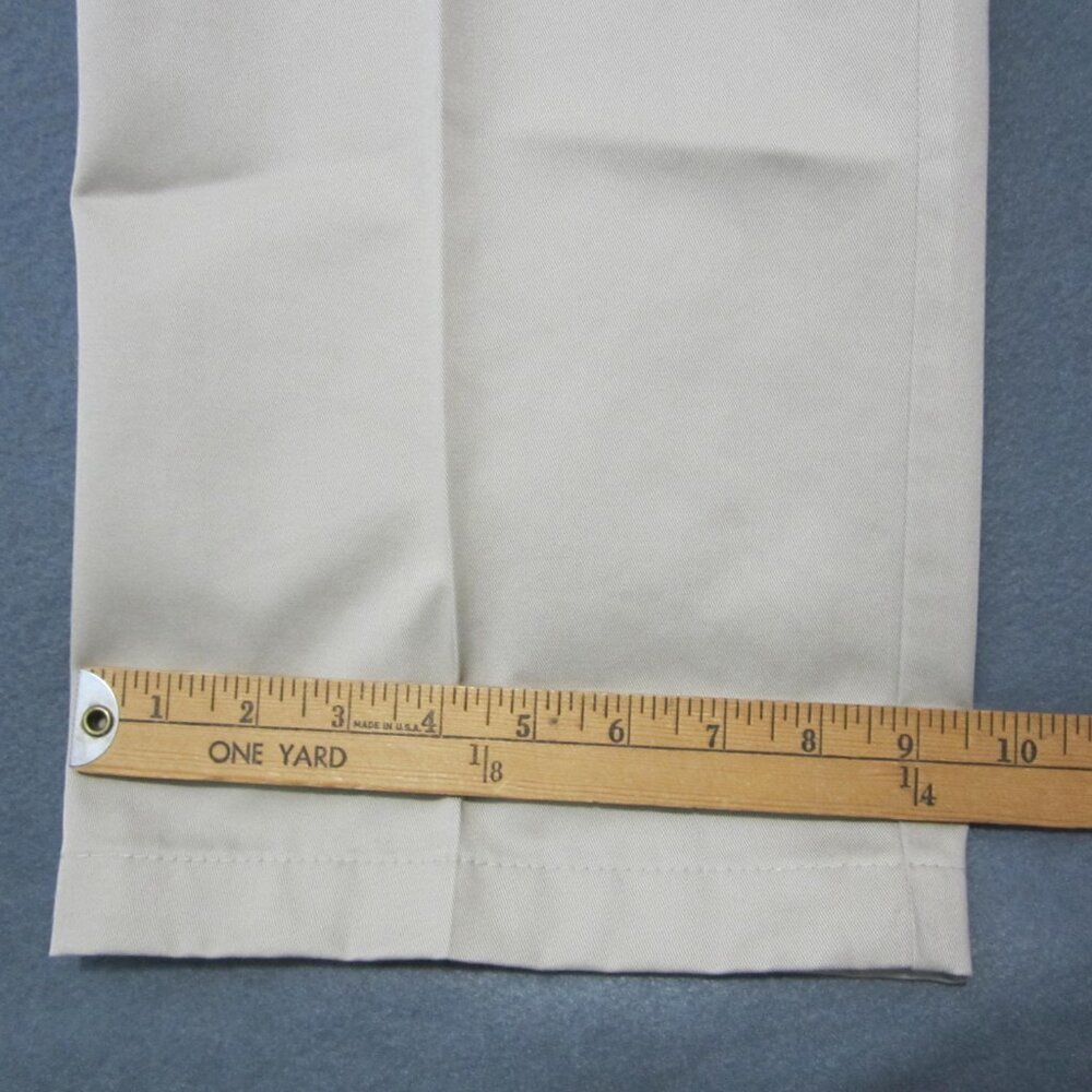 Haggar Pants Mens Size 38x30 Classic Fit Premium Beige Flat Front Khaki Cotton - Picture 8 of 11